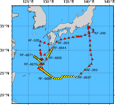 海洋観測点位置図