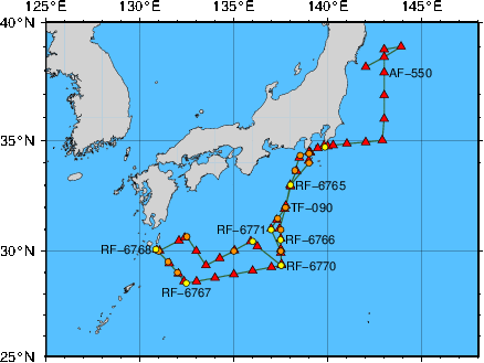 海洋観測点位置図