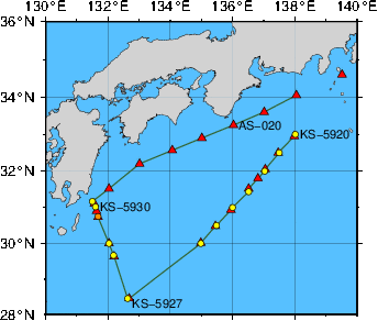 海洋観測点位置図
