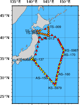 海洋観測点位置図