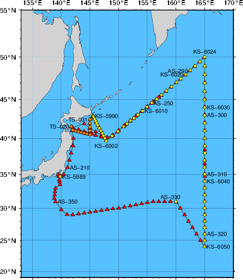海洋観測点位置図