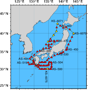 海洋観測点位置図