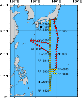 海洋観測点位置図