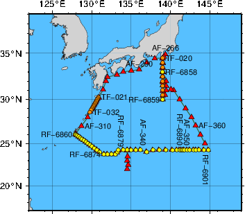 海洋観測点位置図