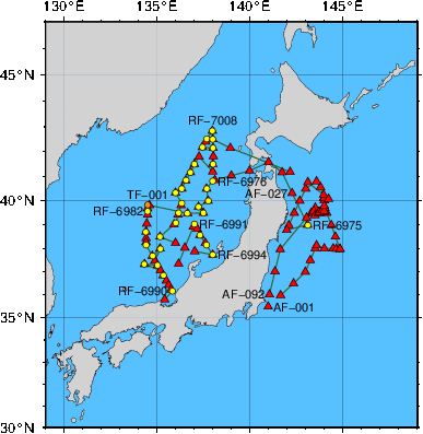 海洋観測点位置図