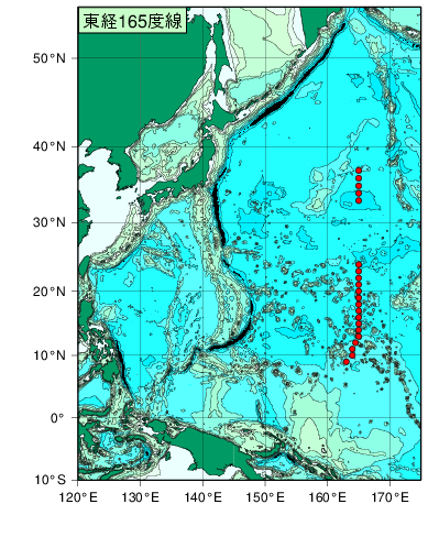 北西太平洋域測線図
