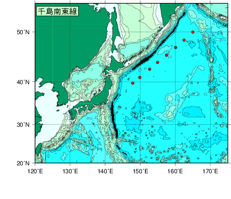 北西太平洋域測線図