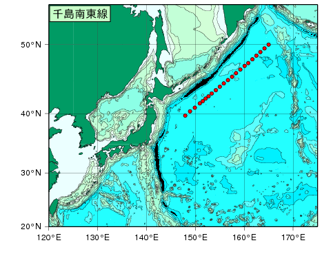北西太平洋域測線図
