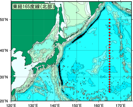 北西太平洋域測線図