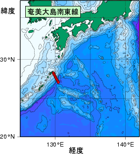 九州・沖縄海域測線図