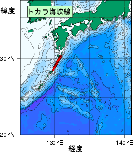九州・沖縄海域測線図
