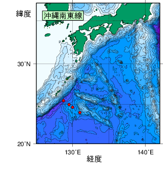九州・沖縄海域測線図