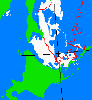海氷分布図(北海道周辺)