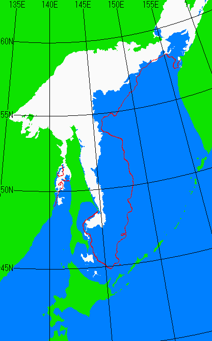 4月5日の海氷分布図