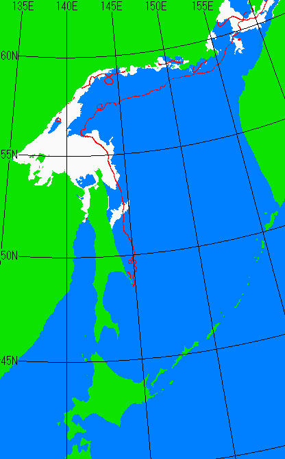 5月5日の海氷分布図
