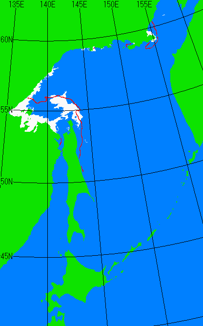 5月25日の海氷分布図