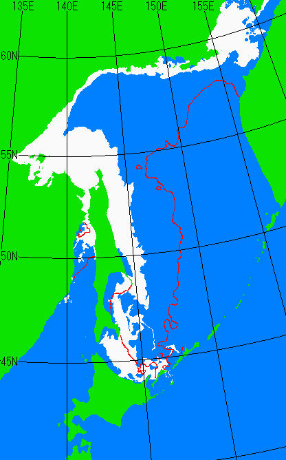海氷分布図(オホーツク海全体)