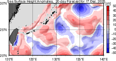 海面高度偏差 20日先