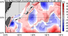 海面高度偏差 20日先