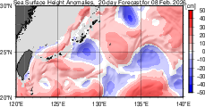海面高度偏差 20日先