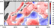 海面高度偏差 20日先