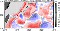 海面高度偏差 20日先