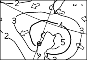 等高線を説明するための図です