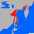 オホーツク海の海氷分布図のイメージ