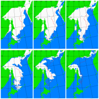 海氷分布図・海氷域面積の経過図のイメージ