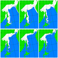 海氷分布図・海氷域面積の経過図のイメージ