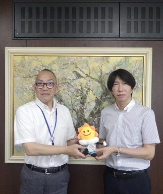 町長と気象台長