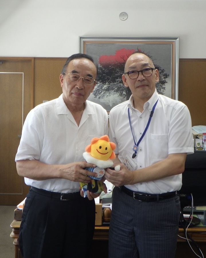 町長と気象台長