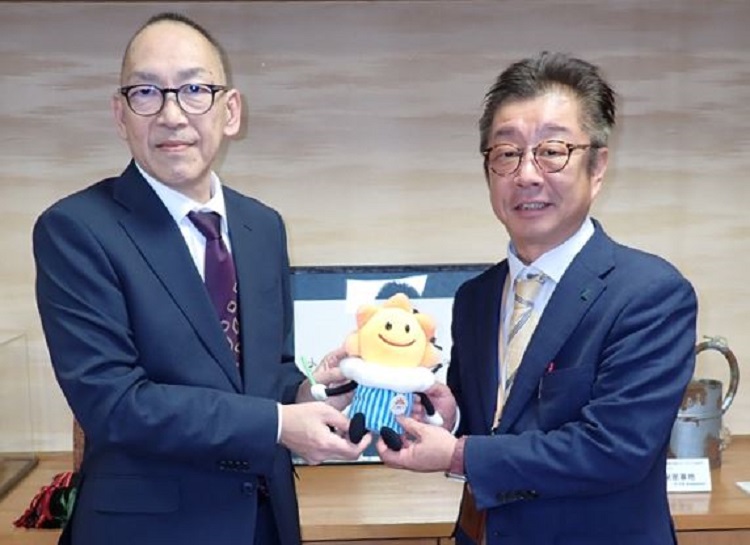 新市長と気象台長