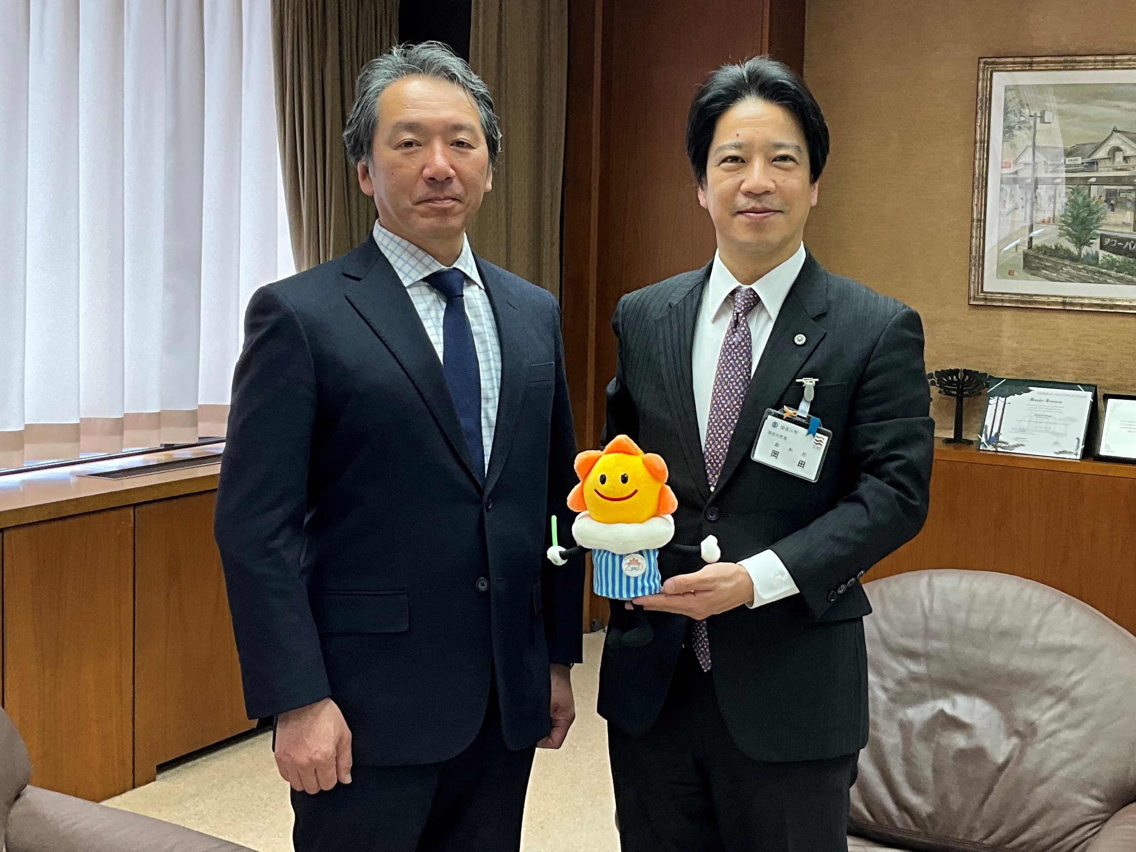 岡田市長と気象台長