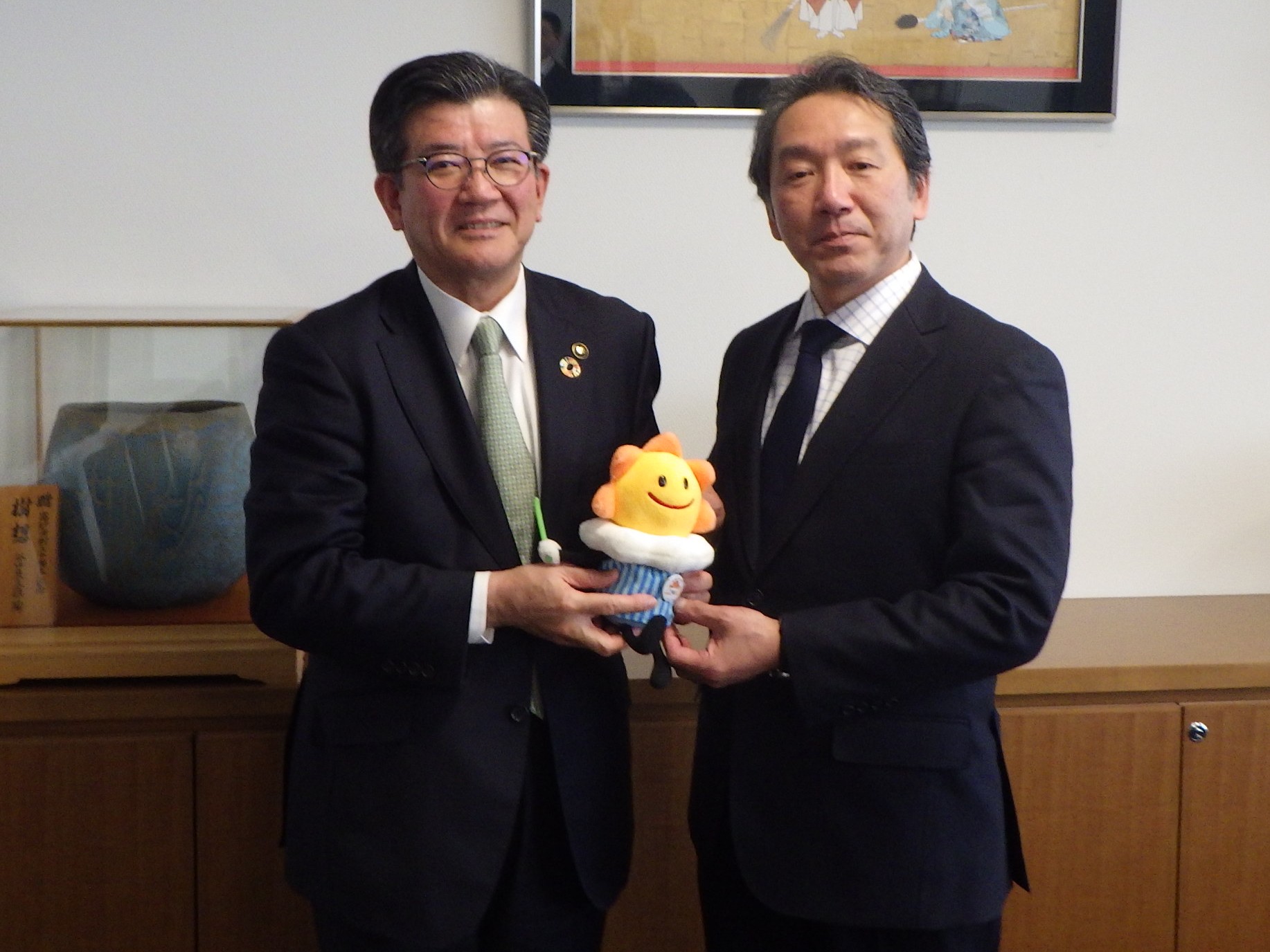 都倉市長と気象台長
