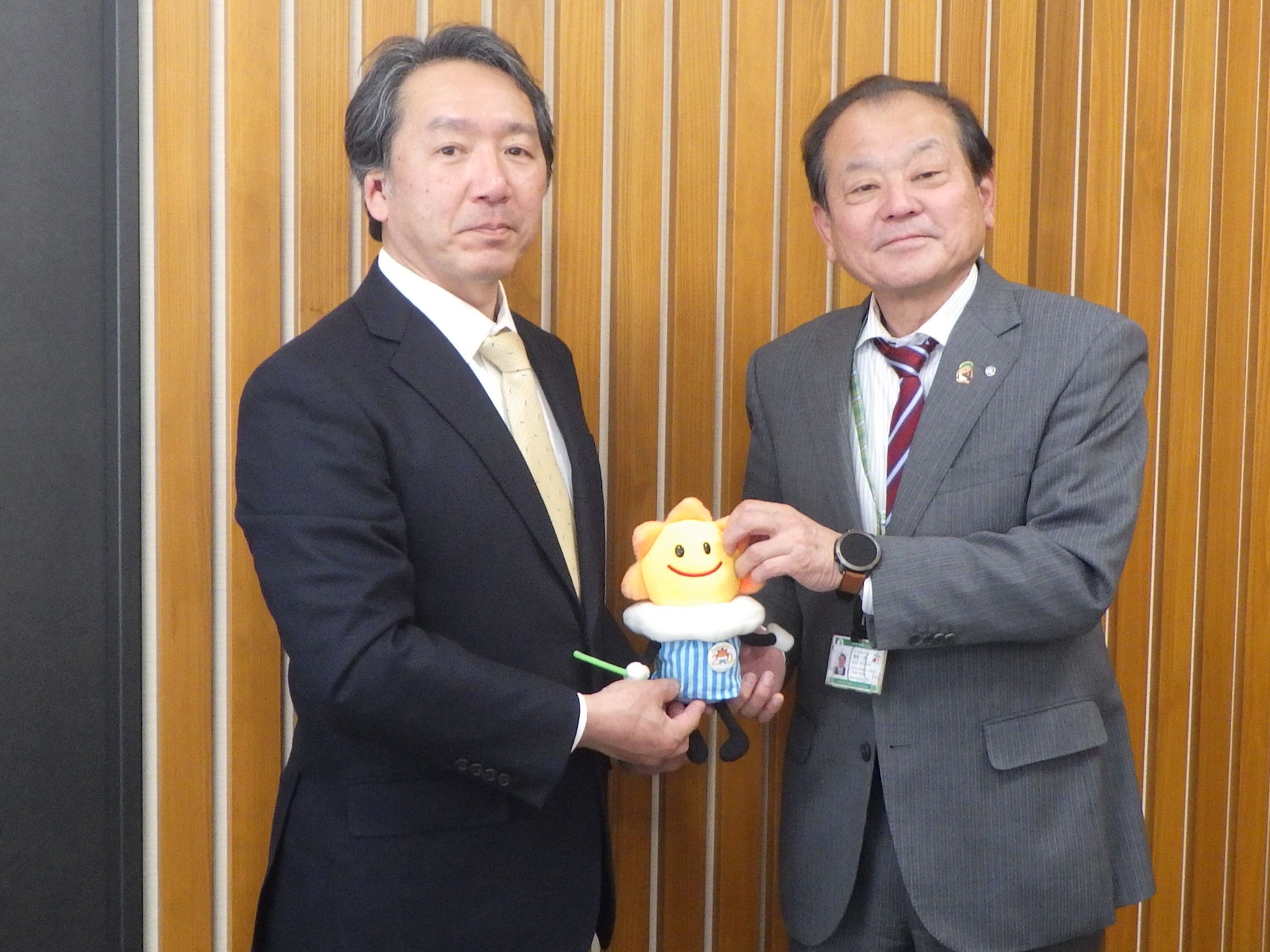 吉田町長と気象台長