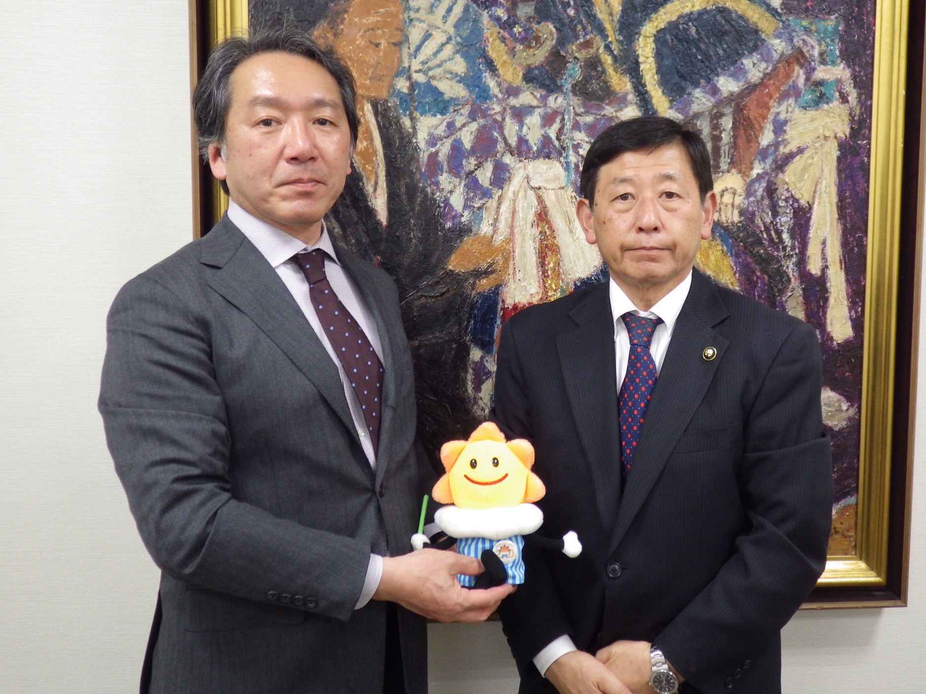 上崎市長と気象台長