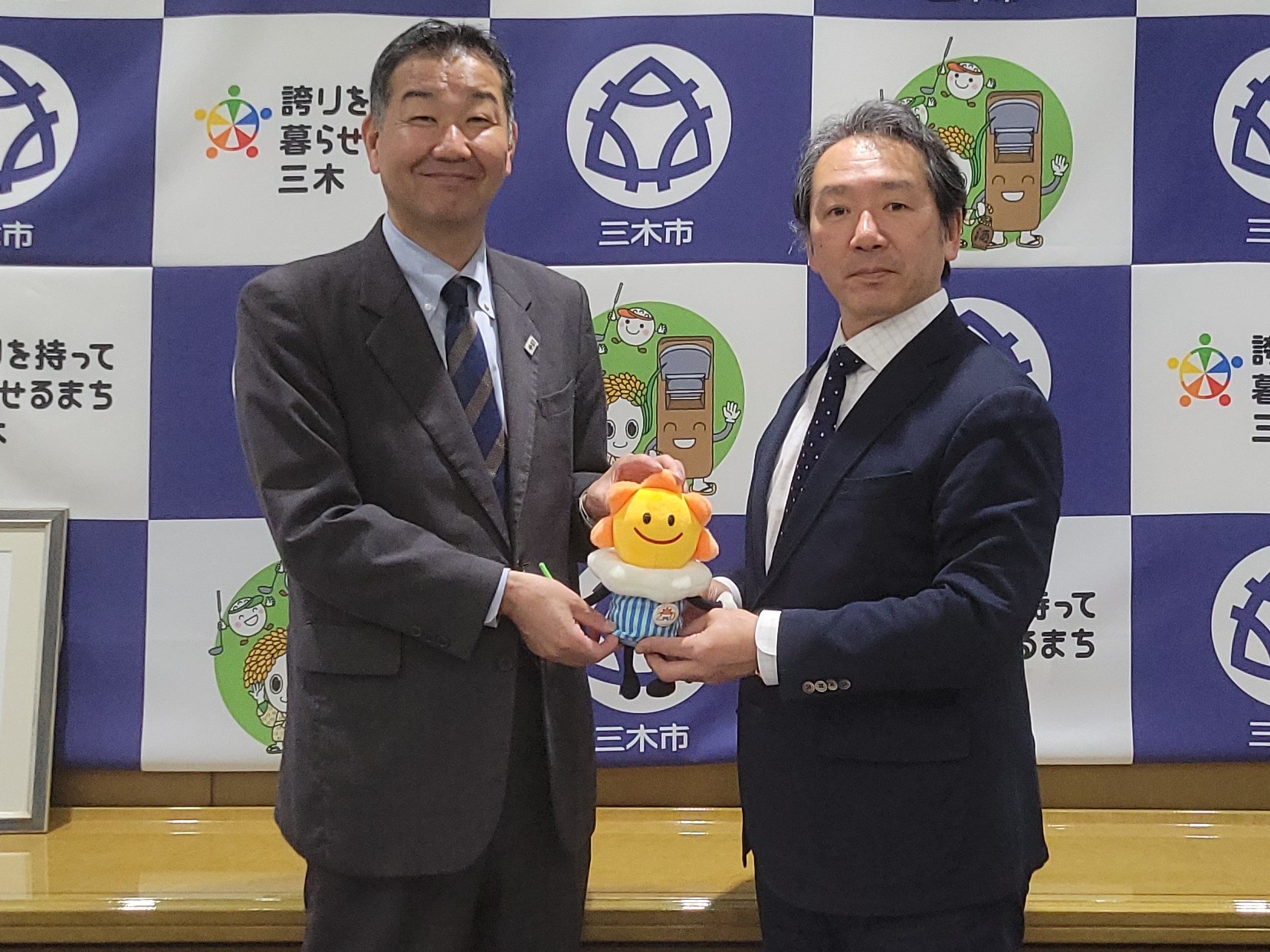 仲田市長と気象台長