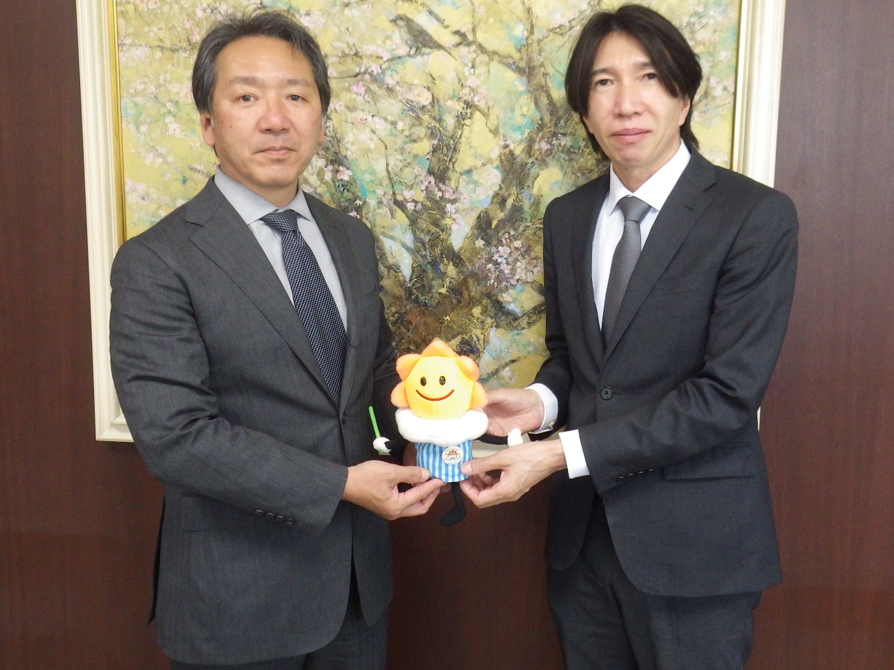梅田町長と気象台長