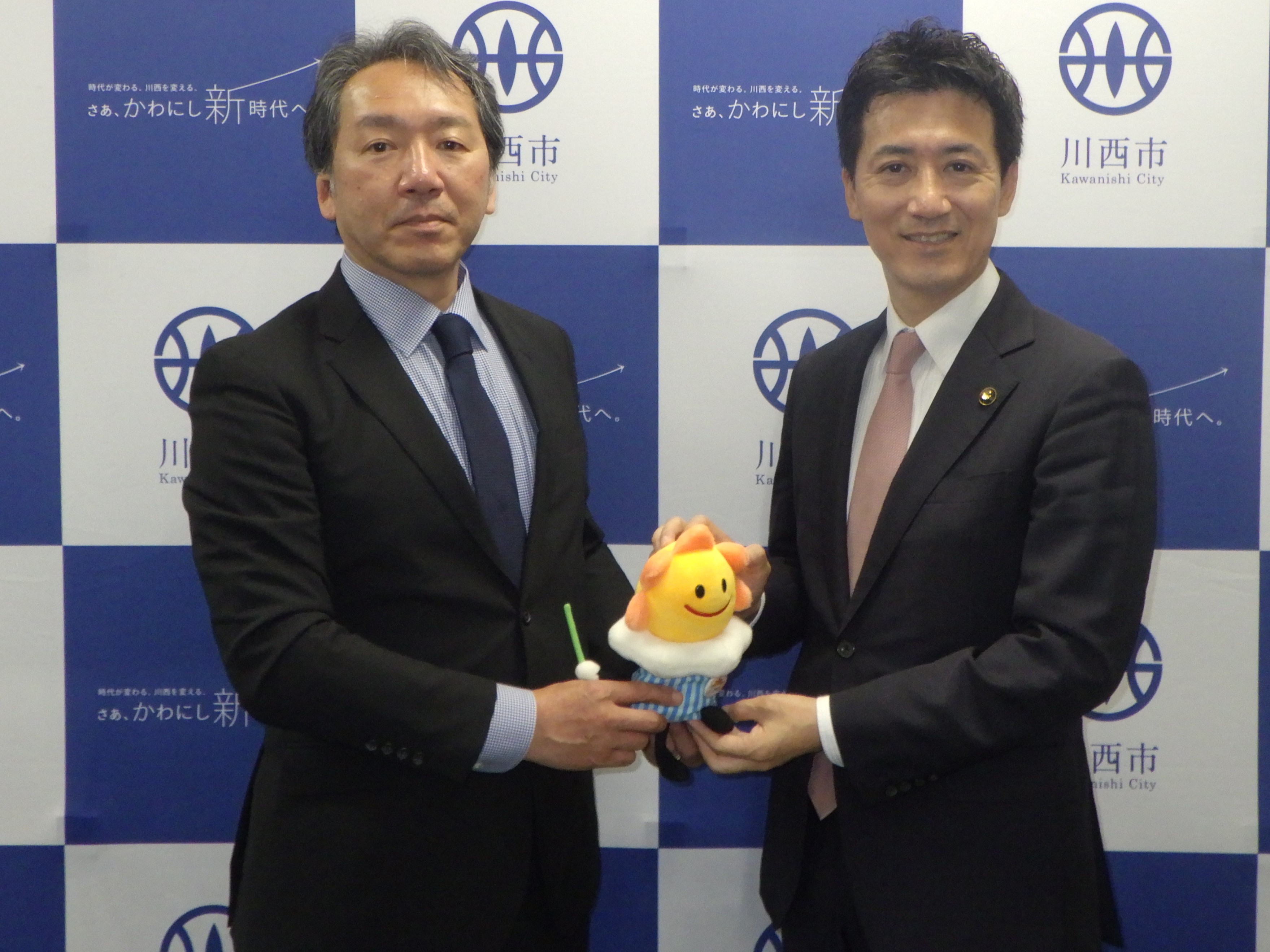 越田市長と気象台長