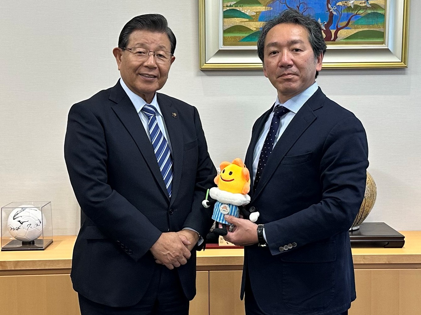 蓬萊市長と気象台長