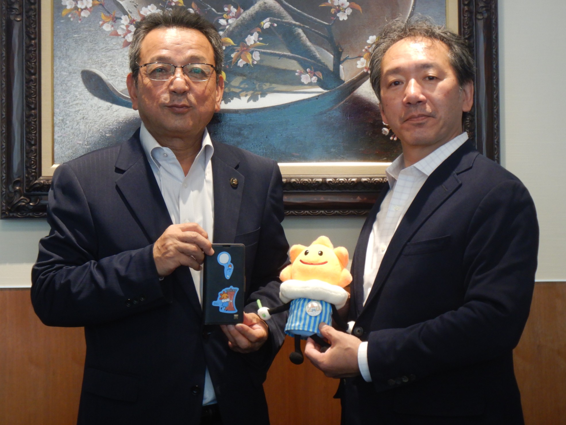 藤岡市長と気象台長