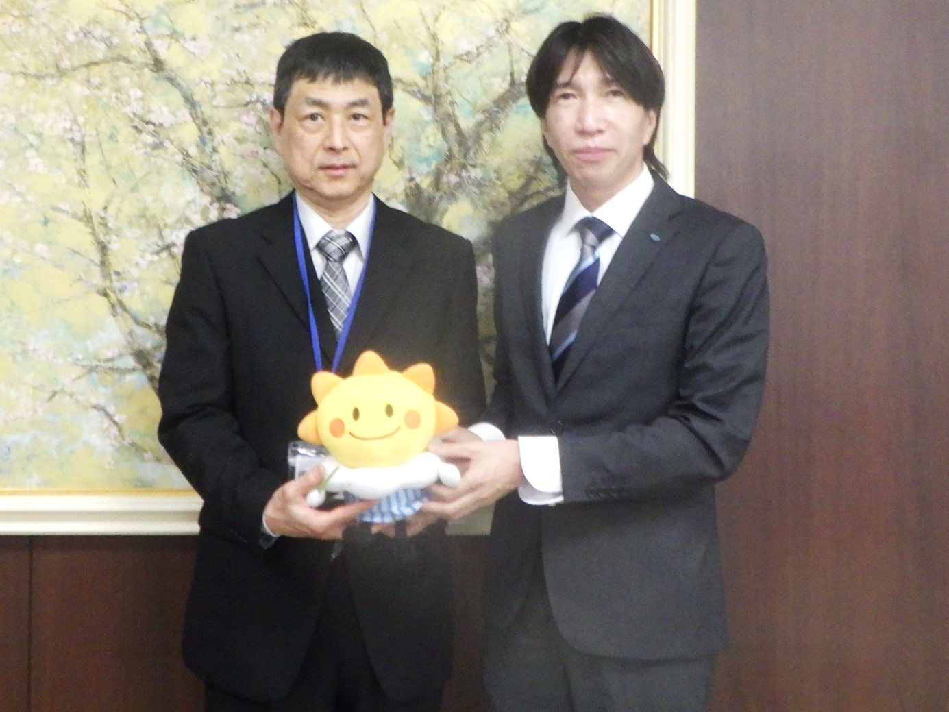 梅田町長と気象台長