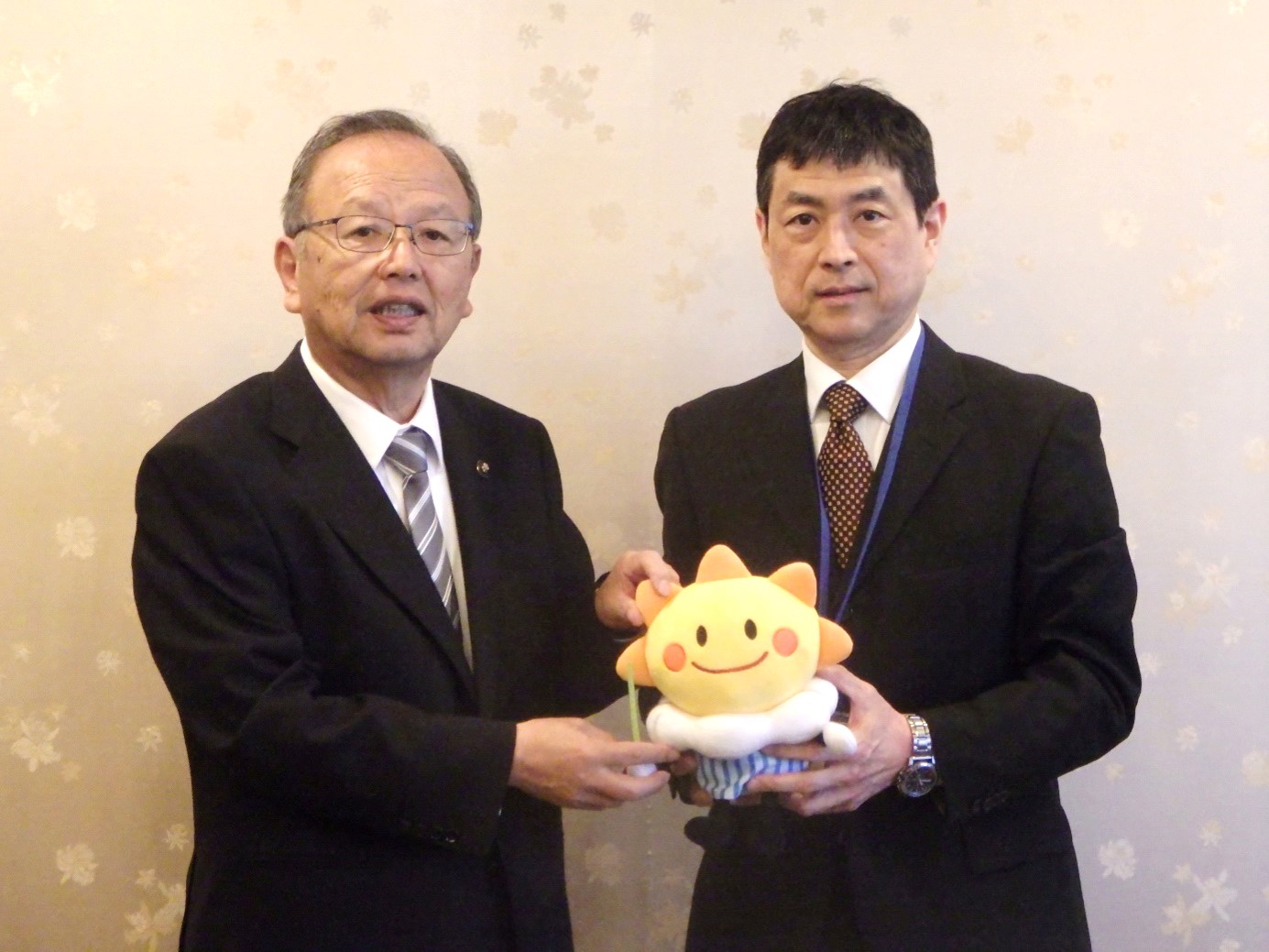 高橋市長と気象台長