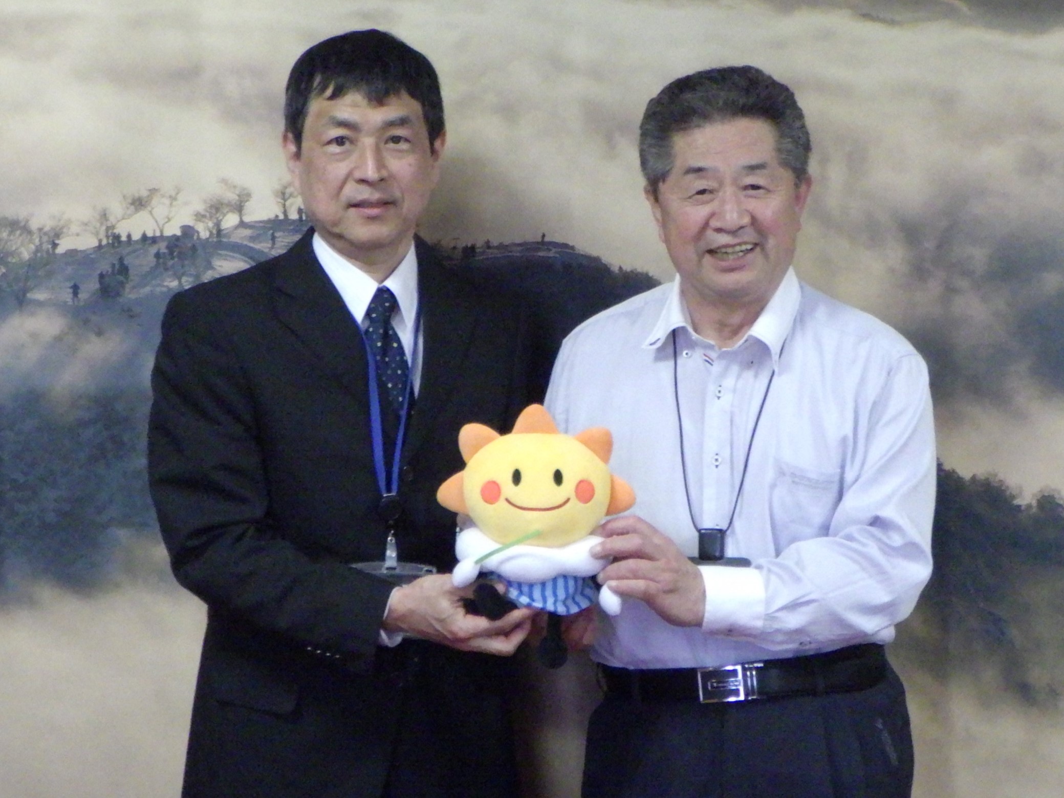 林市長と気象台長