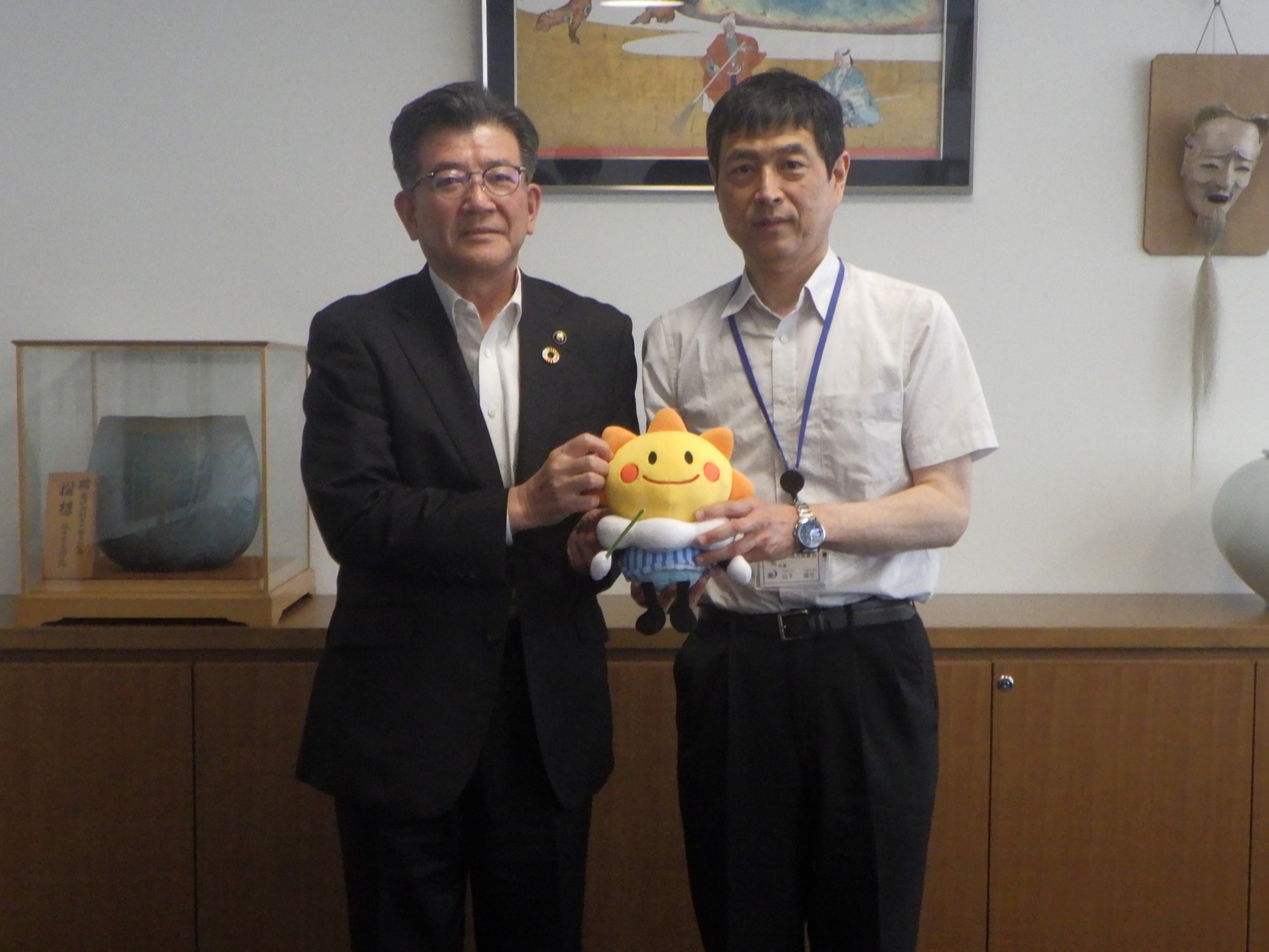 都倉市長と気象台長