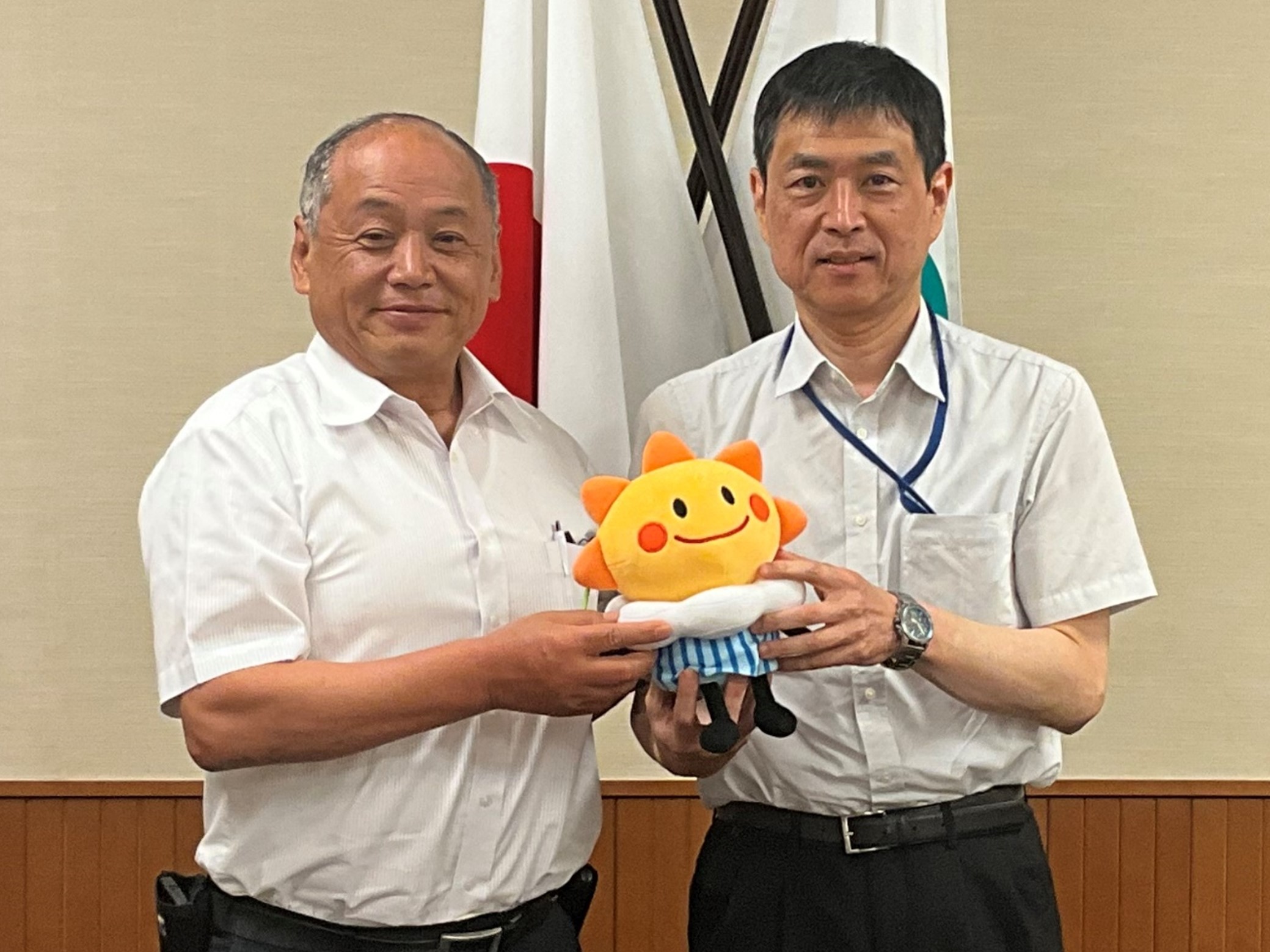 岩根市長と気象台長