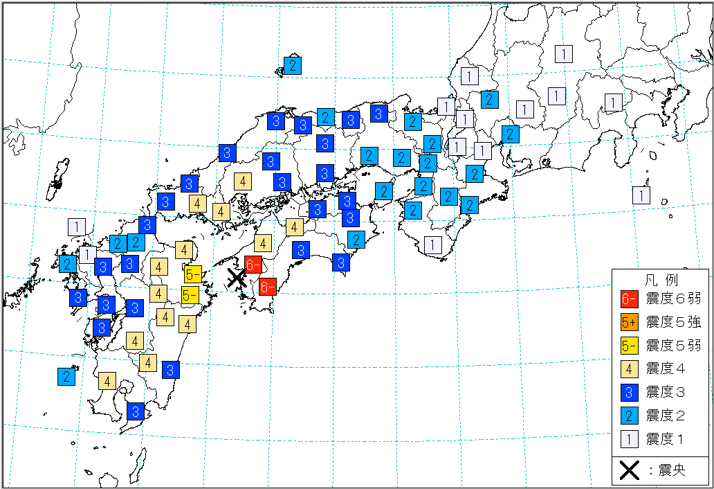 豊後水道の地震(2024年)