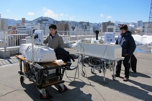 札幌での国内移動測器と現用測器との相互比較の写真