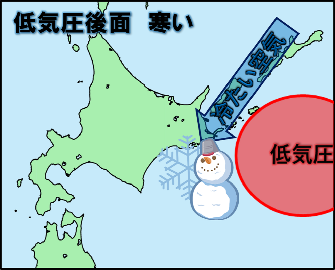 低気圧後面